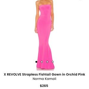 X REVOLVE Strapless Fishtail Gown in Orchid Pink
Norma Kamali NEW WITH TAGS